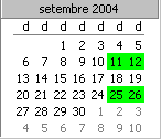 11 i 12 de setembre, 25 i 26 de setembre